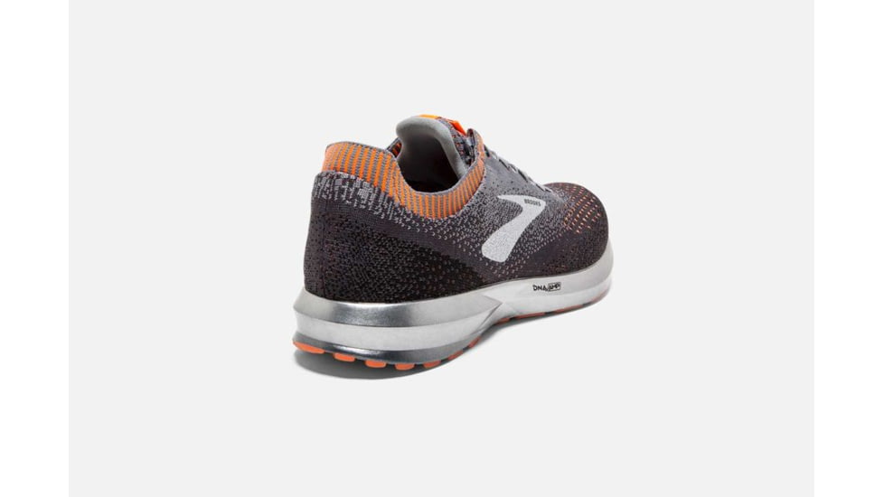 Brooks Levitate 2 Mens Road Running Shoes, Grey/Black/Orange, 10 US, Medium, 1102901D026.100