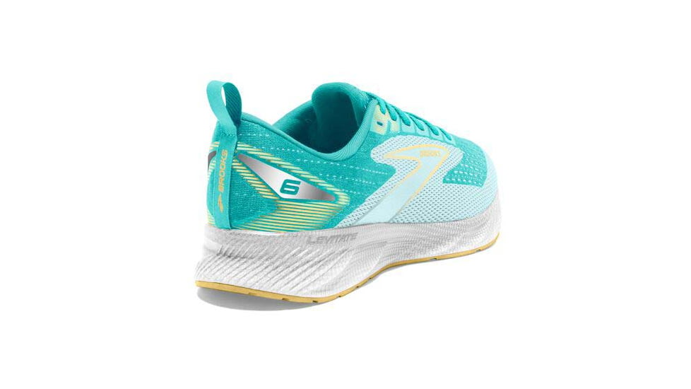 Brooks Levitate 6 Running Shoes - Womens, Medium, Aruba Blue/Yellow, 6.0, 1203831B483.060