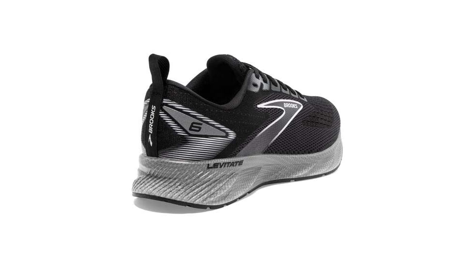 Brooks Levitate 6 Running Shoes - Womens, Medium, Black/Blackened Pearl/White, 11.5, 1203831B039.115