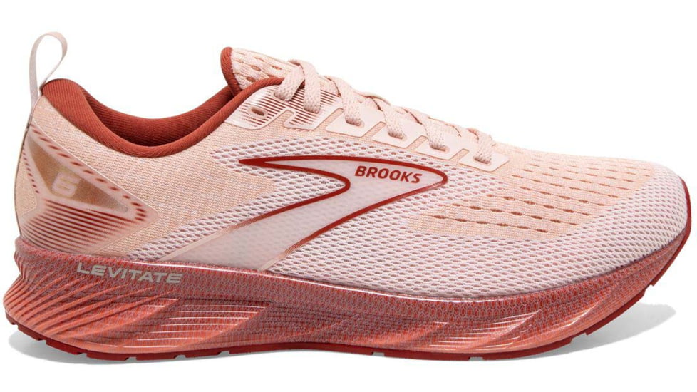 Brooks Levitate 6 Running Shoes - Womens, Medium, Peach Whip/Pink, 7.0, 1203831B662.070