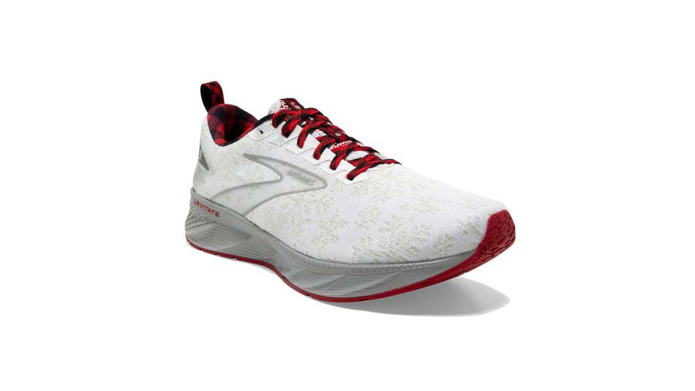 Brooks Levitate 6 Running Shoes - Womens, Medium, White/Red/Silver, 10.0, 1203831B192.100