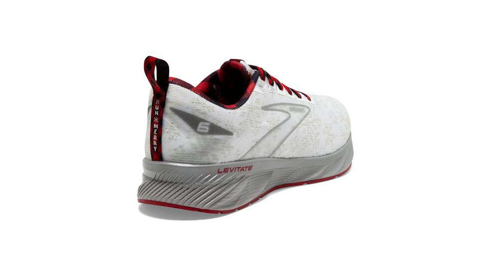 Brooks Levitate 6 Running Shoes - Womens, Medium, White/Red/Silver, 10.0, 1203831B192.100
