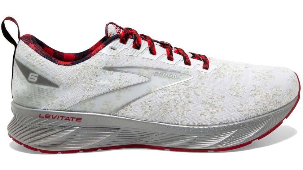 Brooks Levitate 6 Running Shoes - Womens, Medium, White/Red/Silver, 10.0, 1203831B192.100