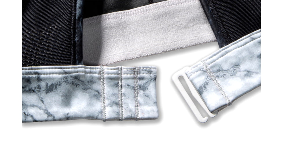 Brooks Moving Comfort FastForward Crossback Bra - Womens, Black Marble/Rose Gold, S, 300633089.025