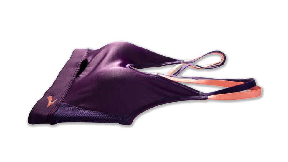 Brooks Moving Comfort FastForward Free Bra - Womens, Berry/Rose Gold, S, 300636543.025