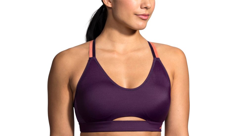 Brooks Moving Comfort FastForward Free Bra - Womens, Berry/Rose Gold, S, 300636543.025