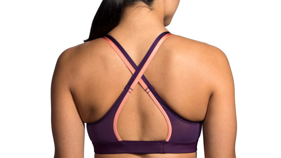 Brooks Moving Comfort FastForward Free Bra - Womens, Berry/Rose Gold, S, 300636543.025