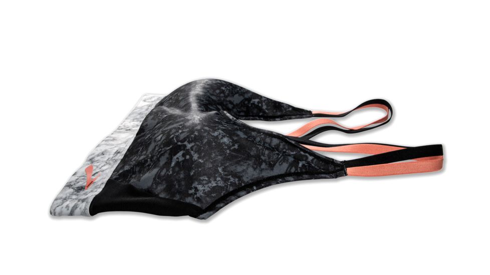 Brooks Moving Comfort FastForward Free Bra - Womens, Black Marble/Rose Gold, S, 300636089.025