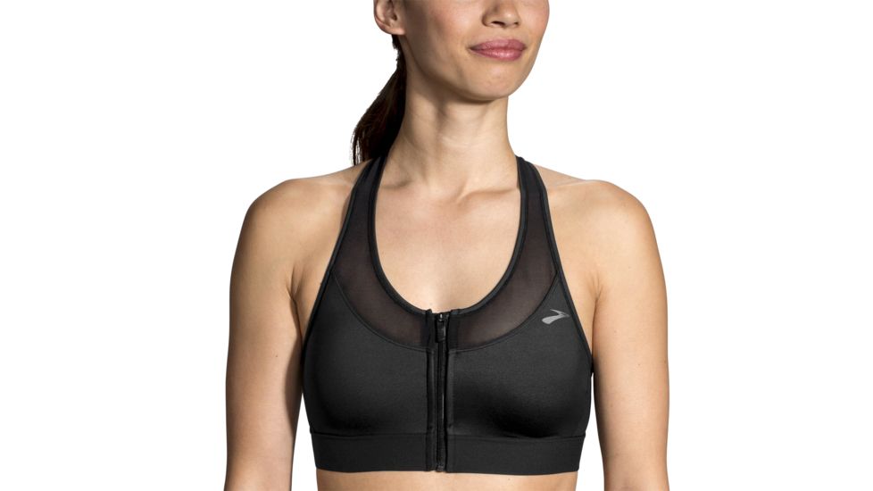 Brooks Moving Comfort FastForward Zip Bra - Womens, Black, XL, 300637001.04