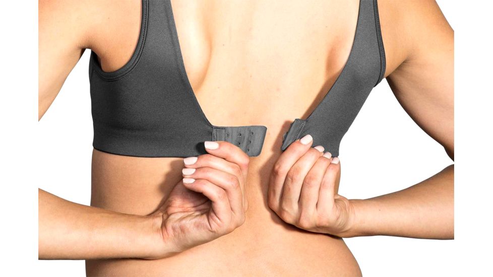 Brooks Moving Comfort Fiona Bra - Womens, Black/Asphalt, 32-D, 350064019.0321D