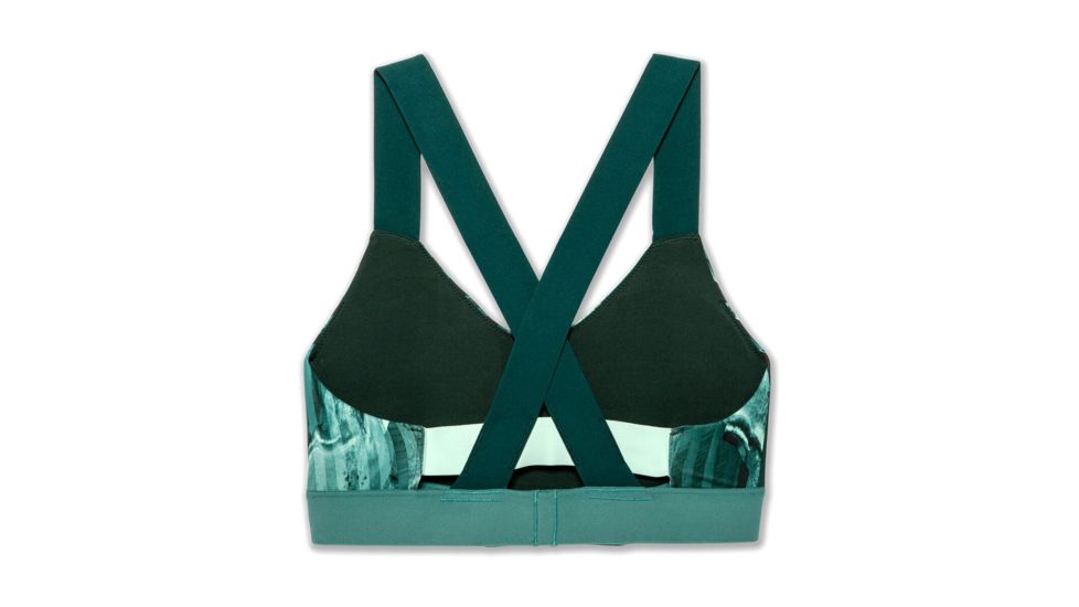 Brooks Moving Comfort Hot Shot Bra - Womens, Teal Canyon/Teal/Forest, S, 300638380.025