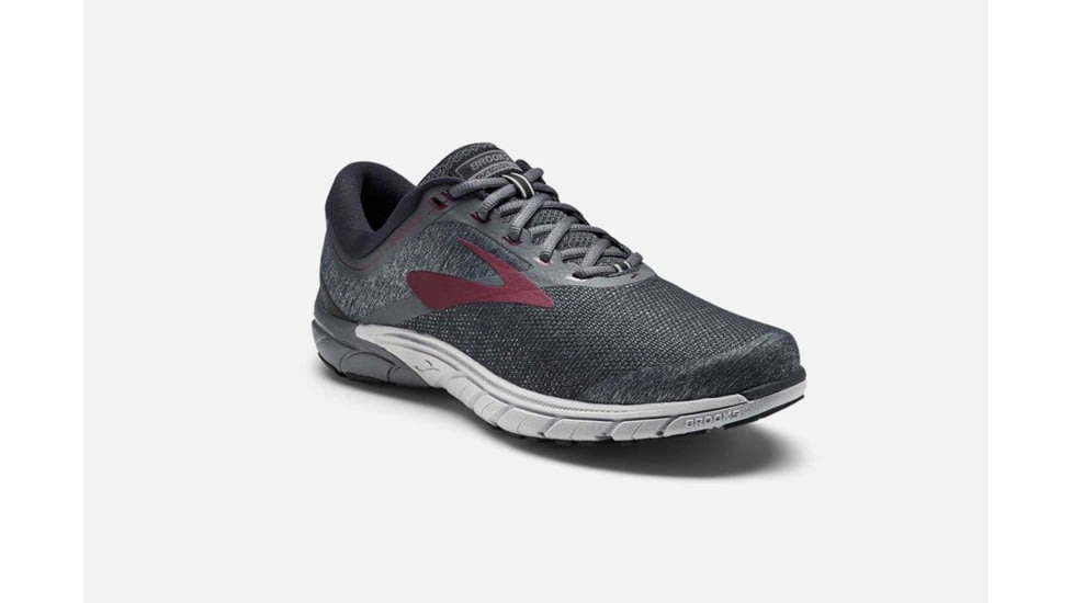 Brooks PureCadence 7 Mens Road Running Shoes, Ebony/Dark Red/Black, 8.5 US, Medium, 1102741D012.085