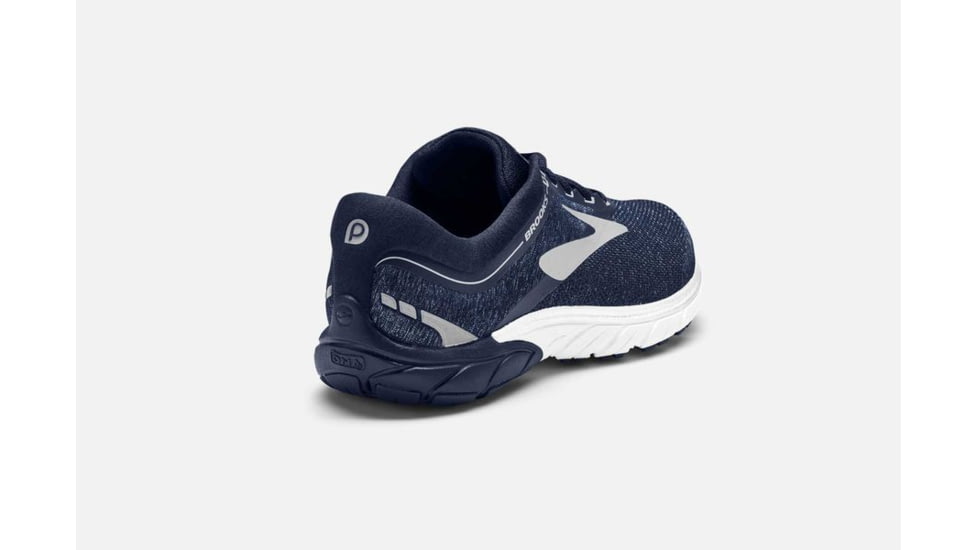 Brooks PureCadence 7 Mens Road Running Shoes, Peacoat/Silver/White, 12.5 US, Medium, 1102741D483.125