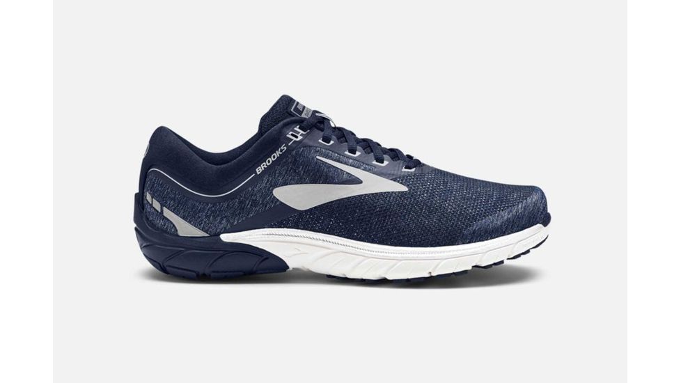 Brooks PureCadence 7 Mens Road Running Shoes, Peacoat/Silver/White, 12.5 US, Medium, 1102741D483.125