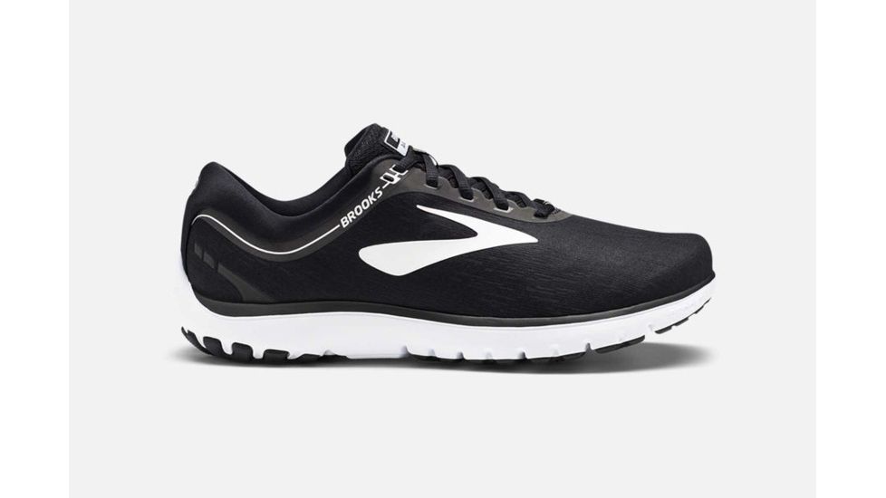 Brooks PureFlow 7 Mens Road Running Shoes, Black/White, 9.5 US, Medium, 1102751D048.095