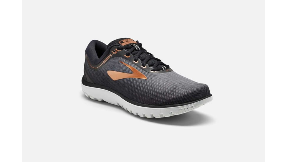 Brooks PureFlow 7 Mens Road Running Shoes, Grey/Black/Copper, 7 US, Medium, 1102751D045.070