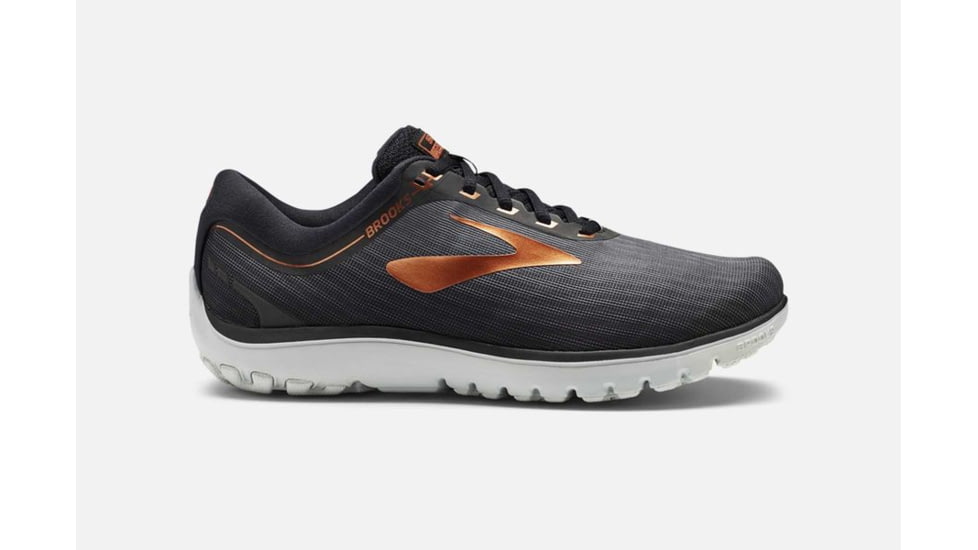 Brooks PureFlow 7 Mens Road Running Shoes, Grey/Black/Copper, 7 US, Medium, 1102751D045.070