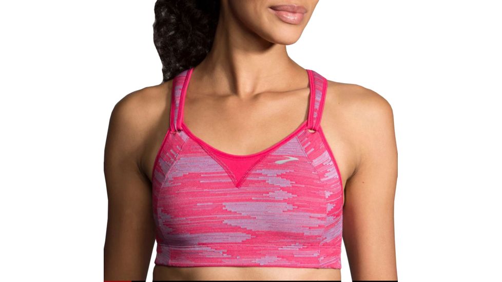 Brooks Rebound Racer Sports Bra, Dahlia Ikat Jacquard, 32 C, 350037690.0321C