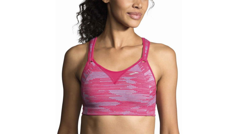 Brooks Rebound Racer Sports Bra, Dahlia Ikat Jacquard, 34 C, 350037690.0341C