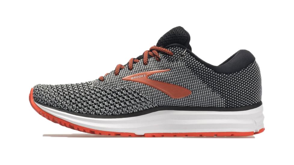 Brooks Revel 2 Road Running Shoes - Mens, Black/Light Grey/Orange, Medium, 11, 1102921D091.110