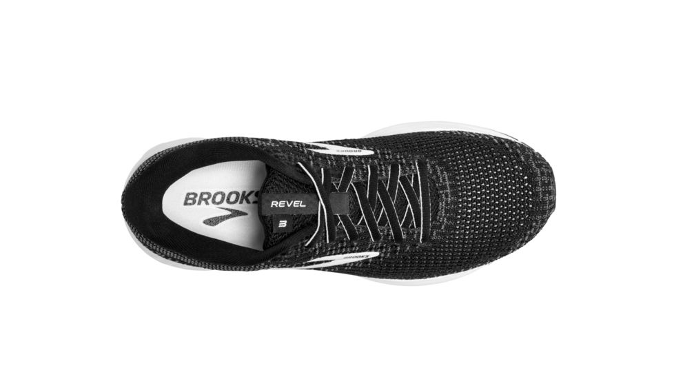 Brooks Revel 3 - Womens, Black/Blackened Pearl/White, Medium, 9.5, 1203021B012.095