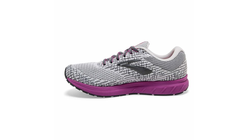 Brooks Revel 3 - Womens, Grey/Primer/Hollyhock, Medium, 6.5, 1203021B034.065