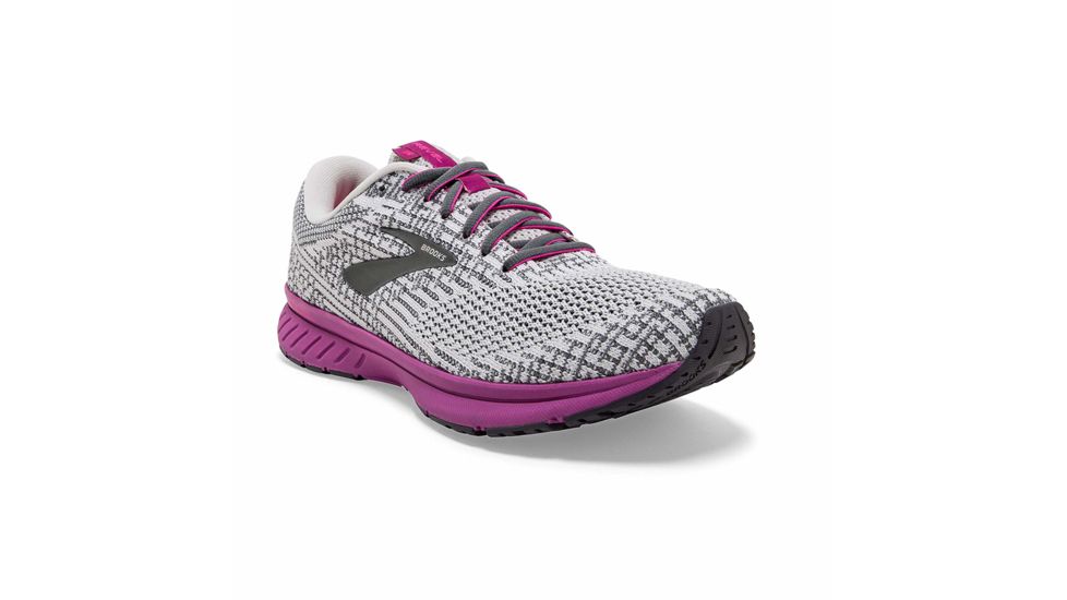 Brooks Revel 3 - Womens, Grey/Primer/Hollyhock, Medium, 6.5, 1203021B034.065