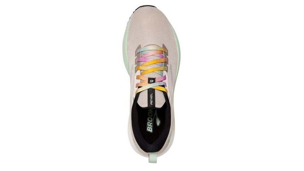 Brooks Revel 6 Running Shoes - Womens, Medium, White/Silver Lining/Black, 9.0, 1203861B185.090