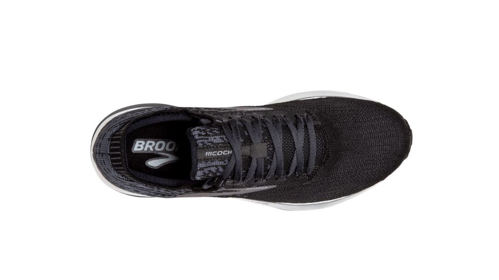 Brooks Ricochet - Mens, Black/Black/Ebony, Medium, 9.5, 1102931D057.095