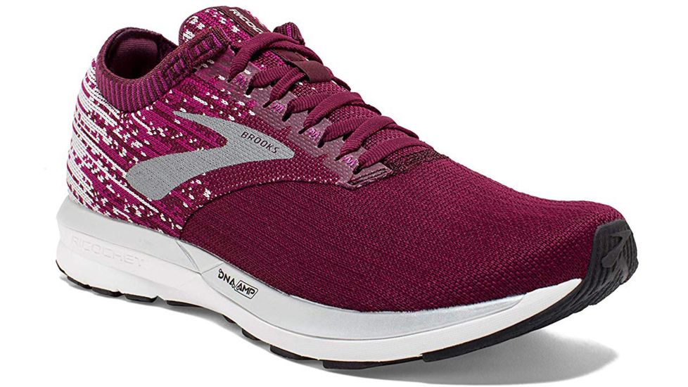Brooks Ricochet Road Running Shoes - Womens, Fig/Wild Aster/Grey, Medium, 6.5, 1202821B658.065