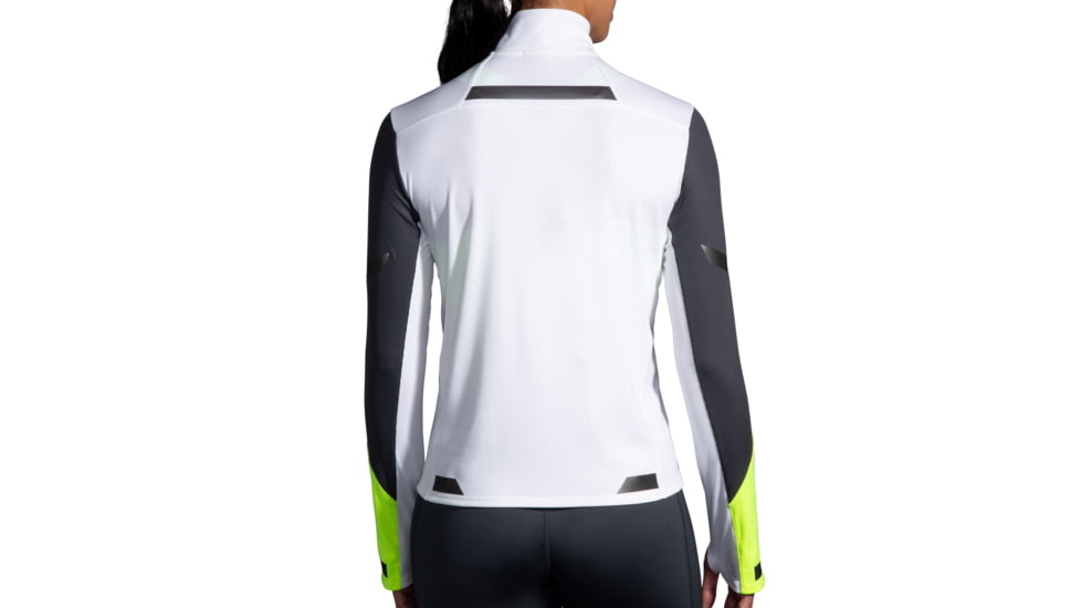 Brooks Run Visible 1/2 Zip - Womens, White/Asphalt/Nightlife, XS, 221564134.020
