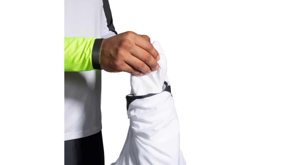 Brooks Run Visible Convertible Jacket - Mens, White/Asphalt/Nightlife, L, 211406134.035