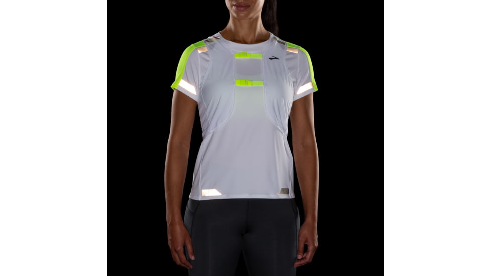 Brooks Run Visible Convertible Jacket - Womens, White/Asphalt/Nightlife, S, 221560134.025