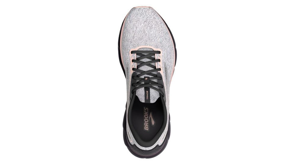 Brooks Trace 2 Running Shoes - Womens, Medium, Grey/Blackened Pearl/Peach, 12.0, 1203751B002.120