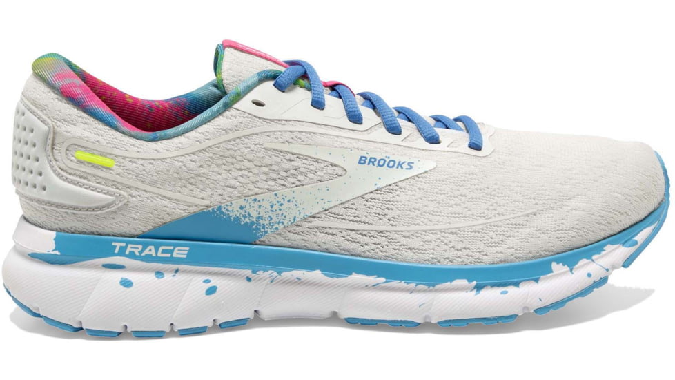 Brooks Trace 2 Running Shoes - Mens, White/Gray/Alaskan Blue, 15.0, 1103881D130.150
