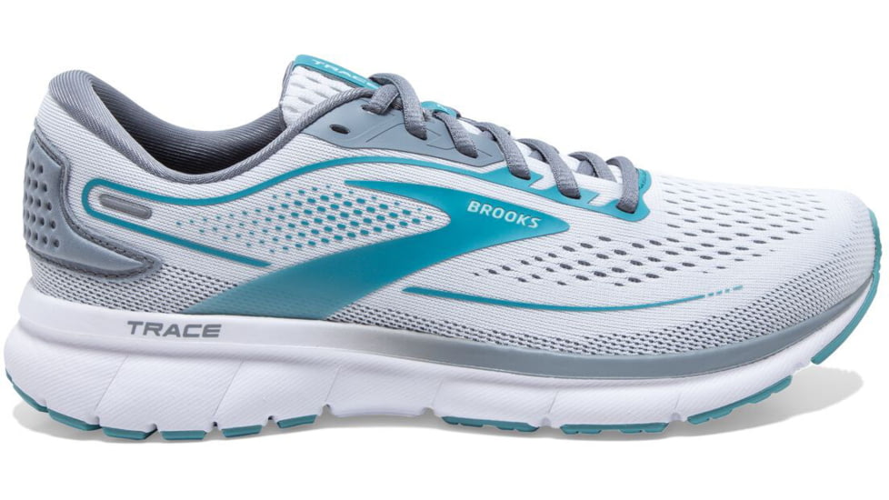 Brooks Trace 2 Running Shoes - Womens, Medium, White/Grey/Porcelain, 9.0, 1203751B185.090