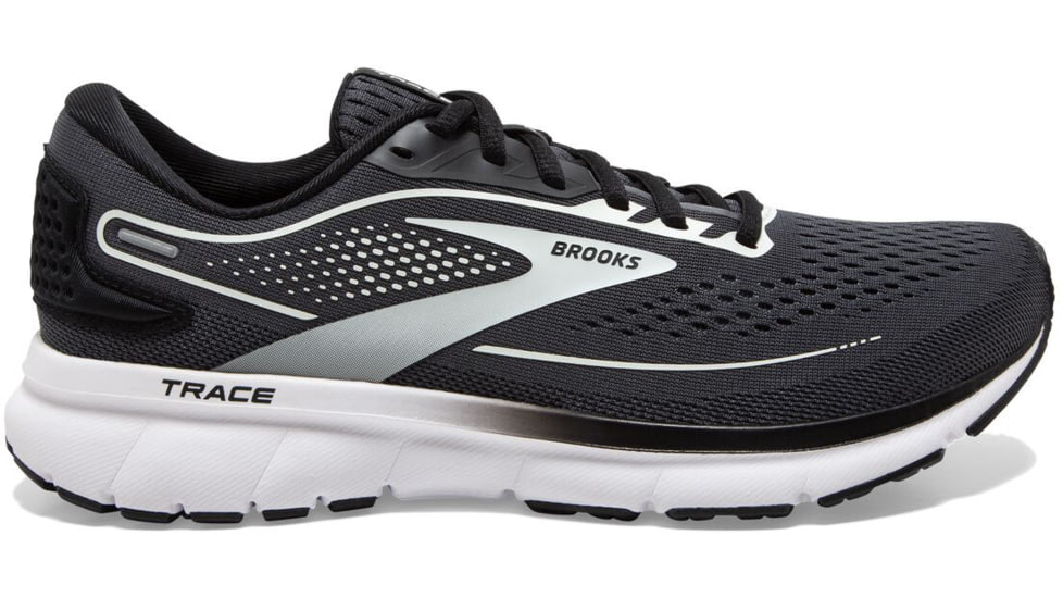 Brooks Trace 2 Running Shoes - Womens, Wide, Ebony/Black/White, 5.5, 1203751D016.055