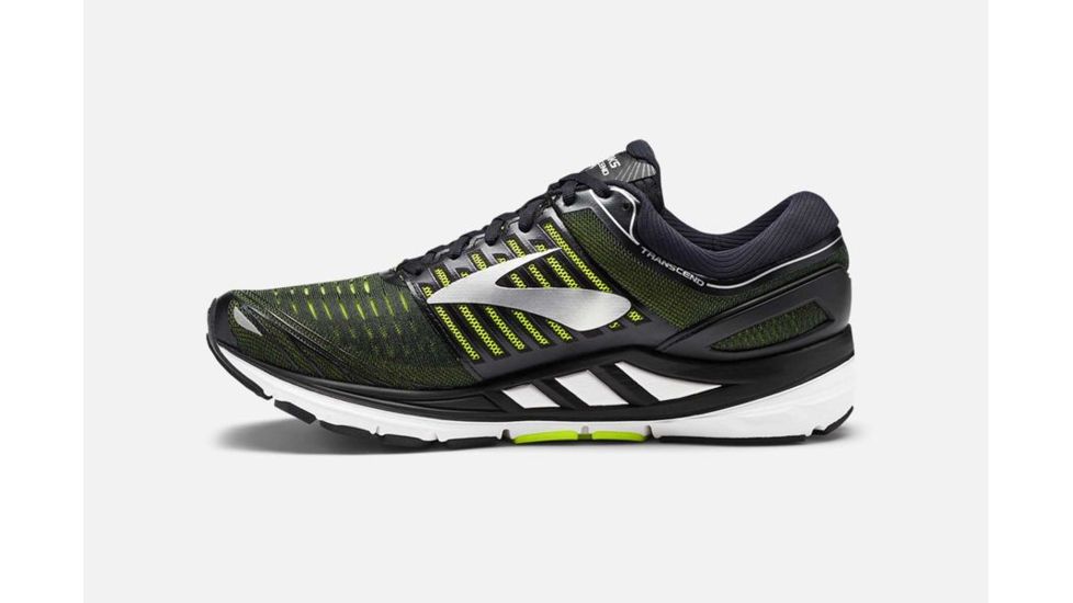 Brooks Transcend 5 Mens Road Running Shoes, Black/Nightlife/Silver, 12.5 US, Medium, 1102761D069.125