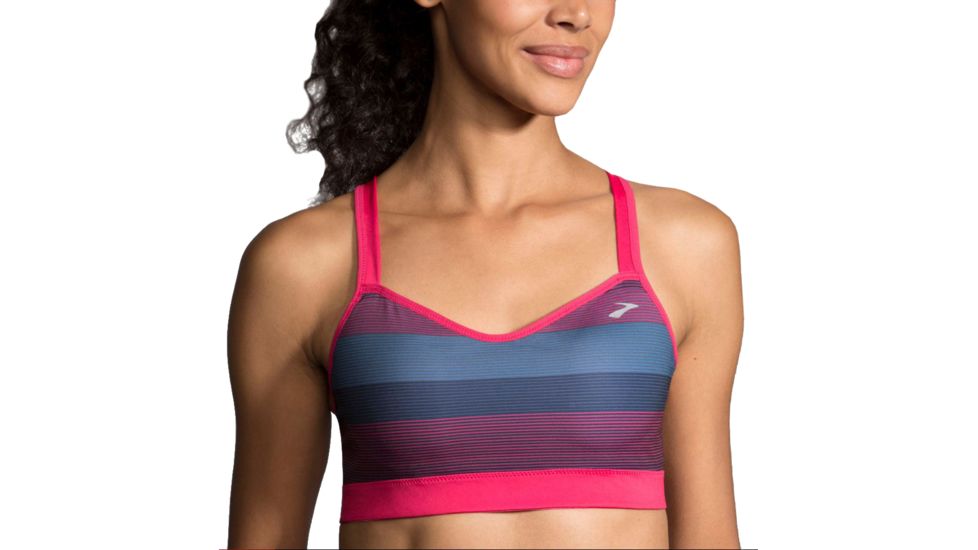 Brooks UpLift Crossback Sports Bra, Dahlia/Market Haze, Extra Small, 300616603.020