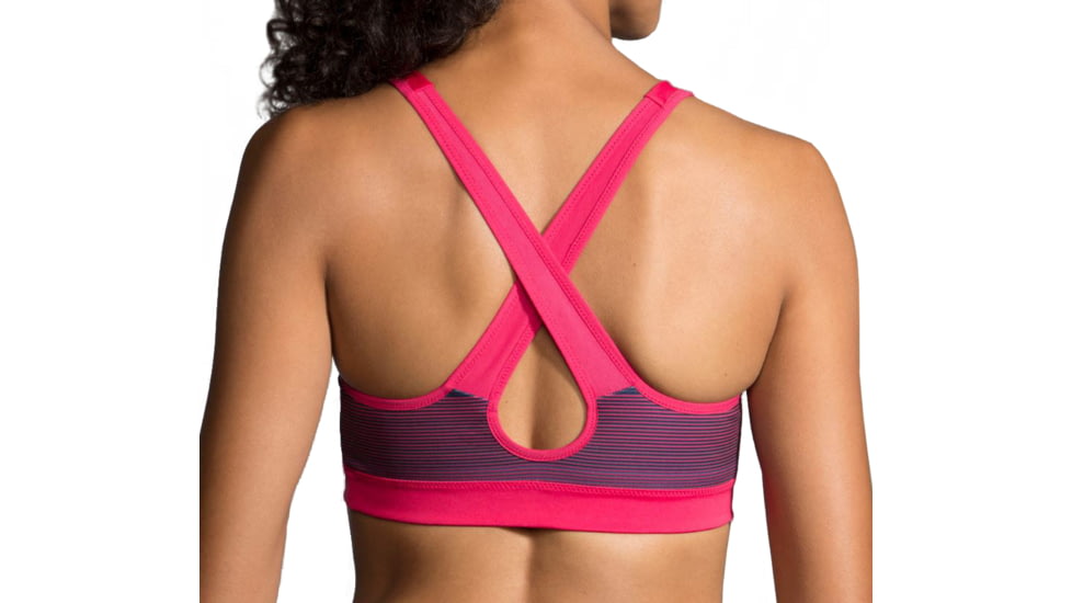 Brooks UpLift Crossback Sports Bra, Dahlia/Market Haze, Extra Small, 300616603.020