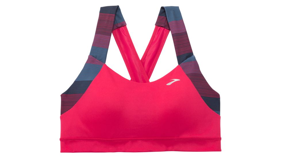 Brooks UpLift Crossback Sports Bra, Dahlia/Market Haze, Large, 300616603.035