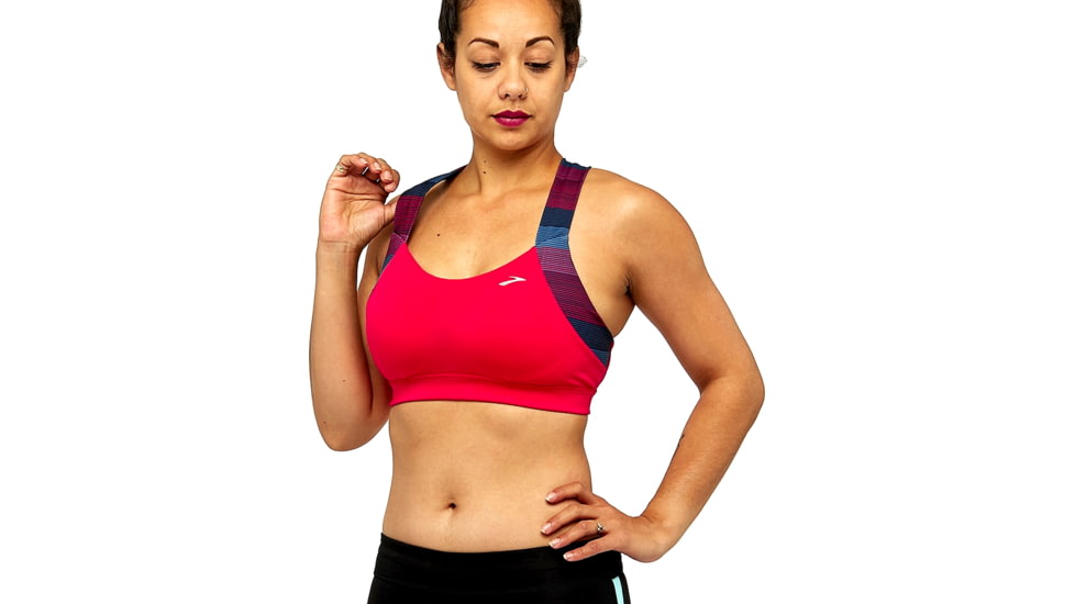 Brooks UpLift Crossback Sports Bra, Dahlia/Market Haze, Medium, 300616603.030