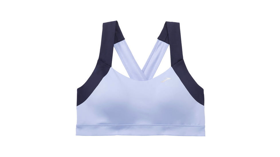 Brooks UpLift Crossback Sports Bra, Seaglass/Navy, Large, 300616440.035