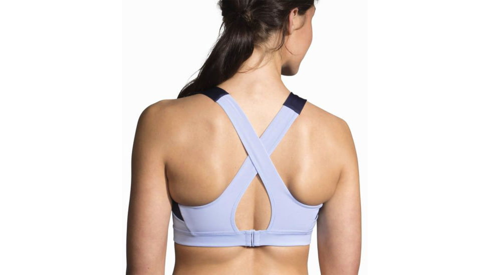 Brooks UpLift Crossback Sports Bra, Seaglass/Navy, Large, 300616440.035