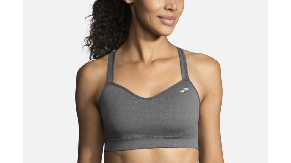 Brooks Moving Comfort UpRise Crossback Bra - Women's, Heather Asphalt, M, 300614020.03