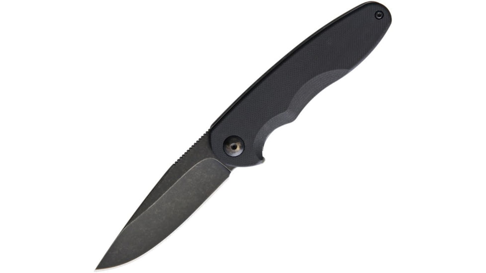 Brous Blades Specter Framelock Acid SW Folding Knife, 3in Acid Washed Finish D2 Tool Steel Drop Point, Black G10 Front Handle With Acid Washed Finish SS Back Handle, SPECTER ACID STONEWASH