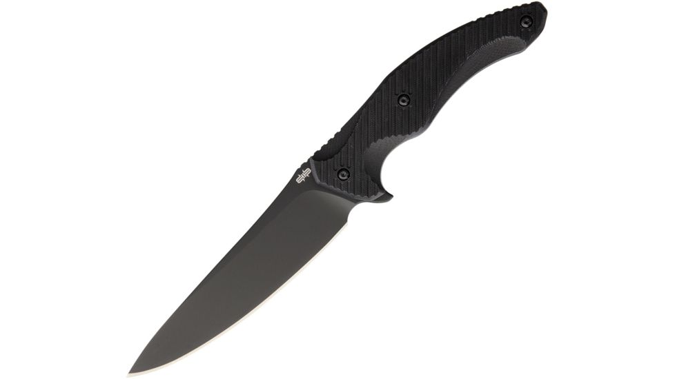 Brous Blades T5 Fixed Blade Blackout Fixed Blade Knife, 5.25in, D2 Tool Steel, Standard Edge, Blackout, Black, G10 Handle BRB155