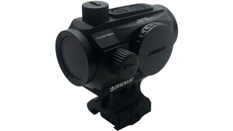 BROWE 1x20 2 MOA Red Reflex Optic with 1/3 Co-Witness Mount, Black, One Size, BRO-2MOA-1/3