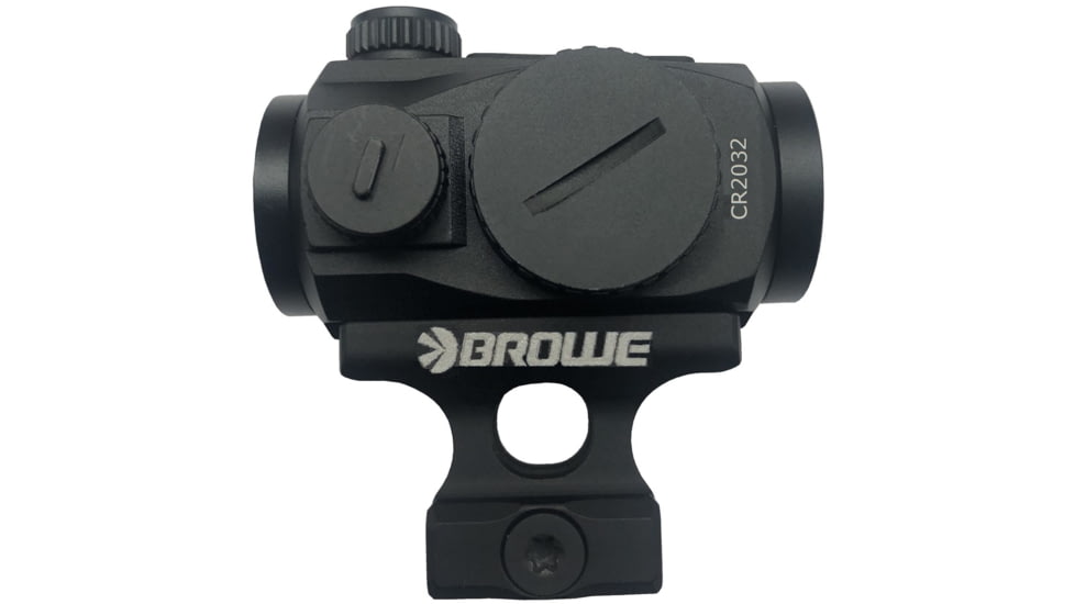 BROWE 1x20 2 MOA Red Reflex Optic with 1/3 Co-Witness Mount, Black, One Size, BRO-2MOA-1/3