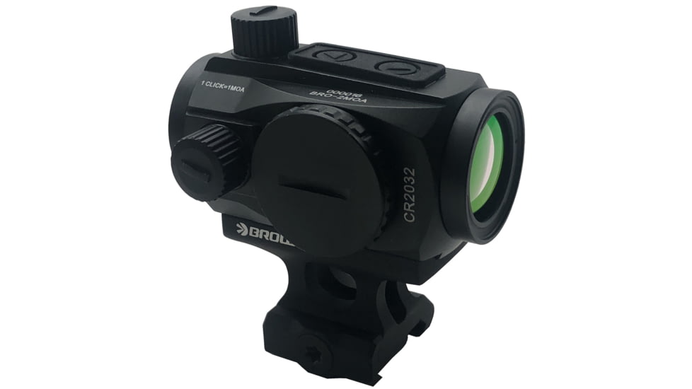 BROWE 1x20 2 MOA Red Reflex Optic with 1/3 Co-Witness Mount, Black, One Size, BRO-2MOA-1/3